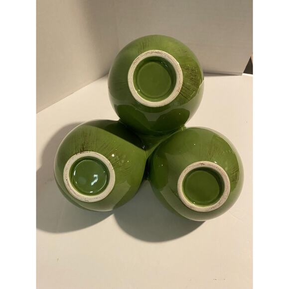 3 Section GREEN Serving Dish Bowl Set for Candy, Nuts, Dips, Condiments - Picture 7 of 7